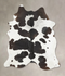 Black and White XX-Large Brazilian Cowhide Rug 7'10