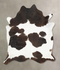 Chocolate and White X-Large Brazilian Cowhide Rug 7'3