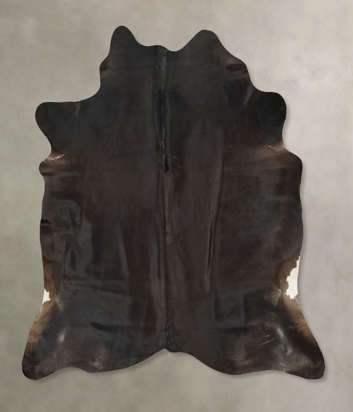 Chocolate X-Large Brazilian Cowhide Rug 7'2"H x 6'5"W #B14840 by Hudson Hides
