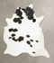 Black and White XX-Large Brazilian Cowhide Rug 8'6