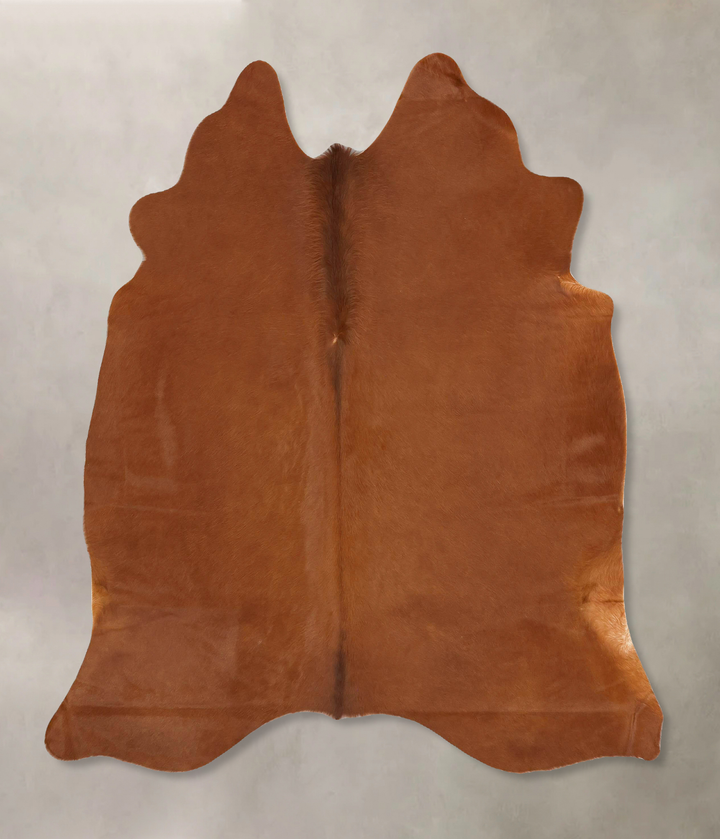 Solid Brown Large Brazilian Cowhide Rug 6'3"H x 5'8"W #B14902 by Hudson Hides