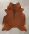 Solid Brown Large Brazilian Cowhide Rug 6'6