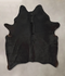 Solid Black Large Brazilian Cowhide Rug 6'5