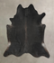 Solid Black XX-Large Brazilian Cowhide Rug 8'2