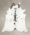 Chocolate and White X-Large Brazilian Cowhide Rug 7'7