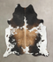 Chocolate and White XX-Large Brazilian Cowhide Rug 9'1