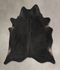 Solid Black XX-Large Brazilian Cowhide Rug 8'6