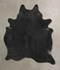 Solid Black X-Large Brazilian Cowhide Rug 7'8