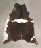 Chocolate and White XX-Large Brazilian Cowhide Rug 8'2