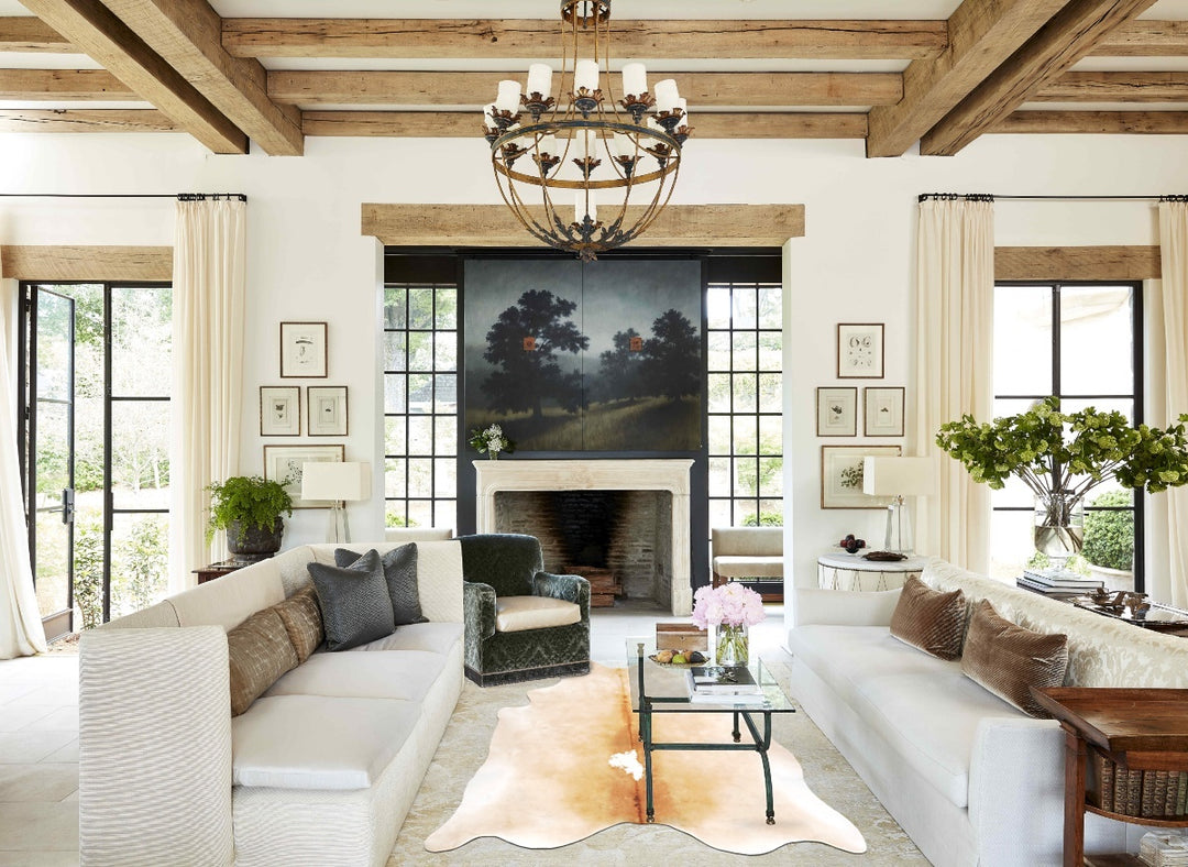 Palomino XX-Large Brazilian Cowhide Rug 8'5"H x 7'2"W #B15006 by Hudso