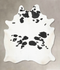 Black and White XX-Large Brazilian Cowhide Rug 8'7