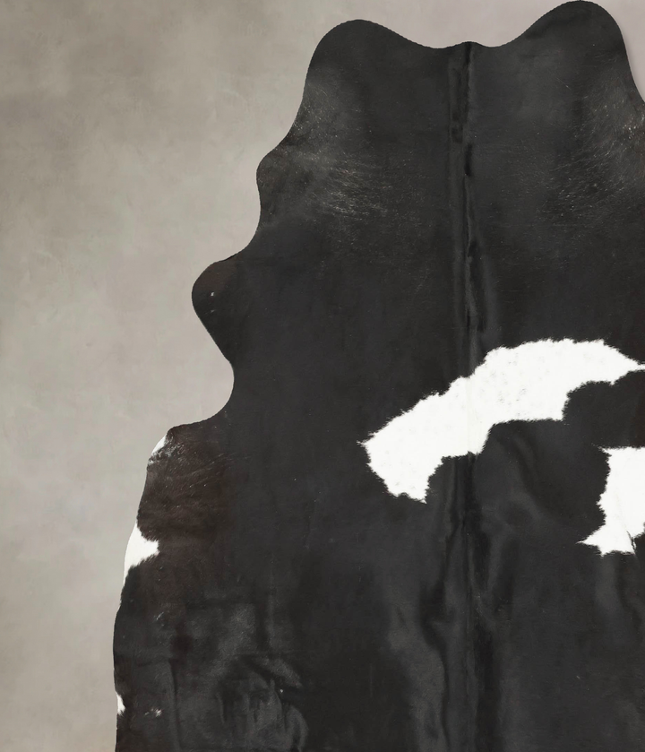 Black and White XX-Large Brazilian Cowhide Rug 8'2"H x 7'4"W #B15073 by Hudson Hides