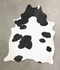 Black and White XX-Large Brazilian Cowhide Rug 8'3