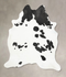Black and White XX-Large Brazilian Cowhide Rug 8'0