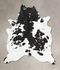 Black and White XX-Large Brazilian Cowhide Rug 7'9