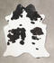 Black and White XX-Large Brazilian Cowhide Rug 8'2