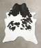 Black and White XX-Large Brazilian Cowhide Rug 8'8