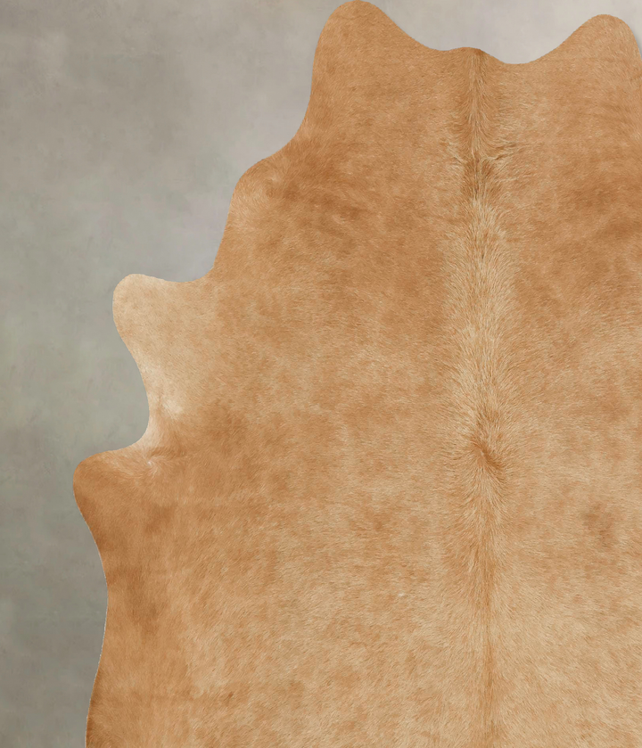 Beige X-Large Brazilian Cowhide Rug 7'1"H x 6'4"W #B15179 by Hudson Hides