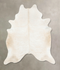 Ivory with Beige XX-Large Brazilian Cowhide Rug 8'4