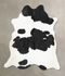 Black and White X-Large Brazilian Cowhide Rug 7'6