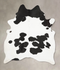 Black and White XX-Large Brazilian Cowhide Rug 8'2