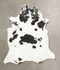 Black and White X-Large Brazilian Cowhide Rug 7'0