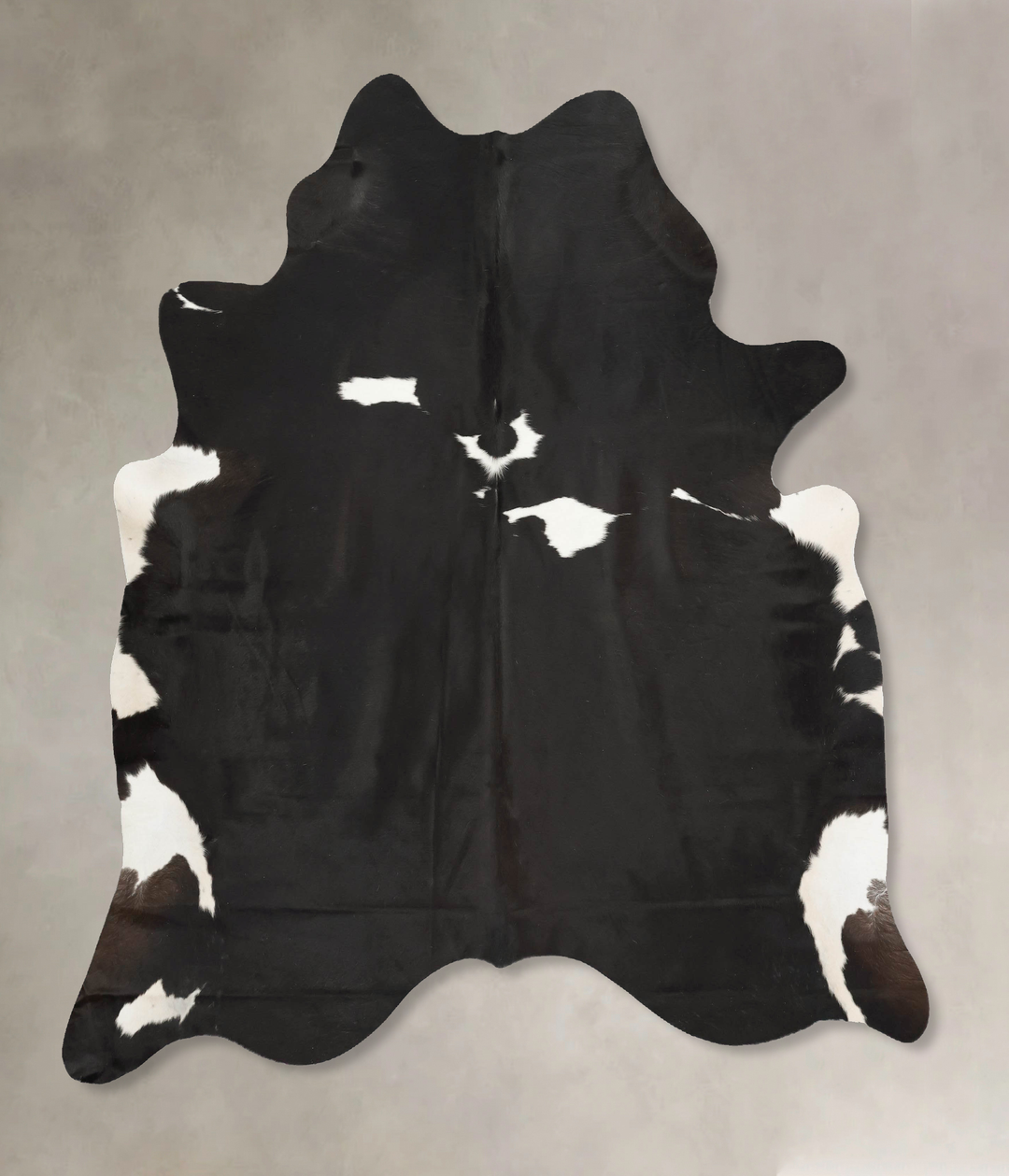 Black and White X-Large Brazilian Cowhide Rug 7'1"H x 6'5"W #B15254 by