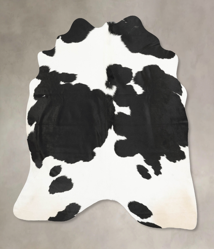 Black and White X-Large Brazilian Cowhide Rug 6'10"H x 6'3"W #B15257 by Hudson Hides