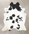 Black and White XX-Large Brazilian Cowhide Rug 8'8