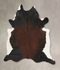 Chocolate and White XX-Large Brazilian Cowhide Rug 7'11