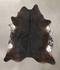 Chocolate XX-Large Brazilian Cowhide Rug 7'8