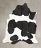 Black and White X-Large Brazilian Cowhide Rug 7'4