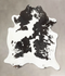Black and White X-Large Brazilian Cowhide Rug 7'2