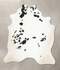Black and White XX-Large Brazilian Cowhide Rug 8'2