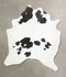 Black and White X-Large Brazilian Cowhide Rug 7'8