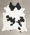 Black and White X-Large Brazilian Cowhide Rug 6'10