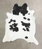 Black and White XX-Large Brazilian Cowhide Rug 8'4