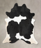 Black and White XX-Large Brazilian Cowhide Rug 8'11