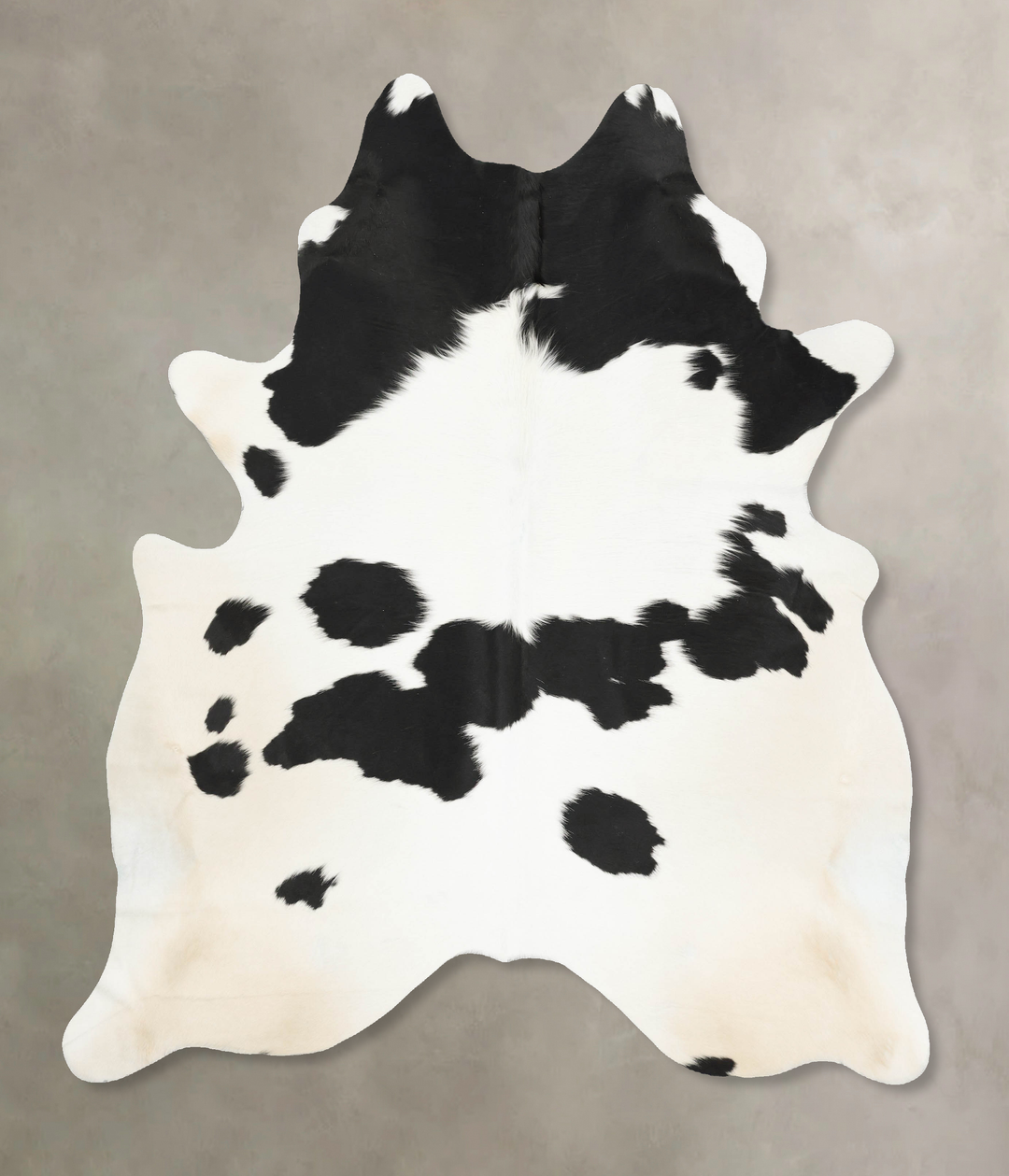 Black and White X-Large Brazilian Cowhide Rug 7'7"H x 6'3"W #B15377 by
