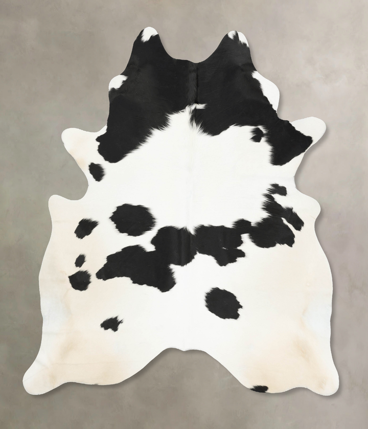 Black and White X-Large Brazilian Cowhide Rug 7'7"H x 6'3"W #B15377 by Hudson Hides