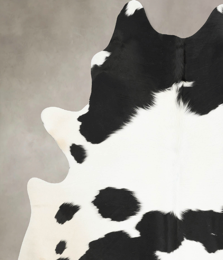 Black and White X-Large Brazilian Cowhide Rug 7'7"H x 6'3"W #B15377 by Hudson Hides