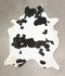 Black and White XX-Large Brazilian Cowhide Rug 8'3