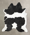Black and White XX-Large Brazilian Cowhide Rug 9'0