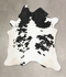 Black and White XX-Large Brazilian Cowhide Rug 8'2