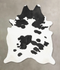 Black and White XX-Large Brazilian Cowhide Rug 7'11