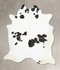 Black and White XX-Large Brazilian Cowhide Rug 8'6