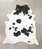 Black and White XX-Large Brazilian Cowhide Rug 9'0