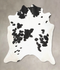 Black and White XX-Large Brazilian Cowhide Rug 8'6