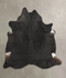Solid Black XX-Large Brazilian Cowhide Rug 8'0