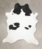 Black and White XX-Large Brazilian Cowhide Rug 8'7